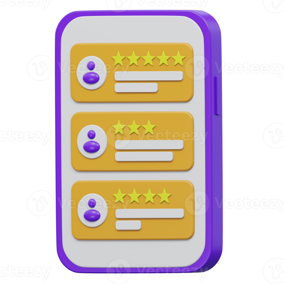 online customer review 3d rendering icon illustration, png transparent background, shopping and retail