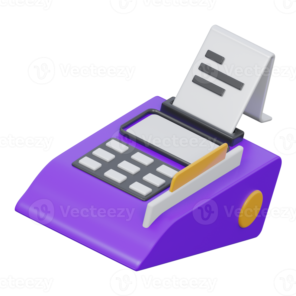 pos Terminal 3d Rendern Symbol Illustration, png transparent Hintergrund, Einkaufen und Verkauf