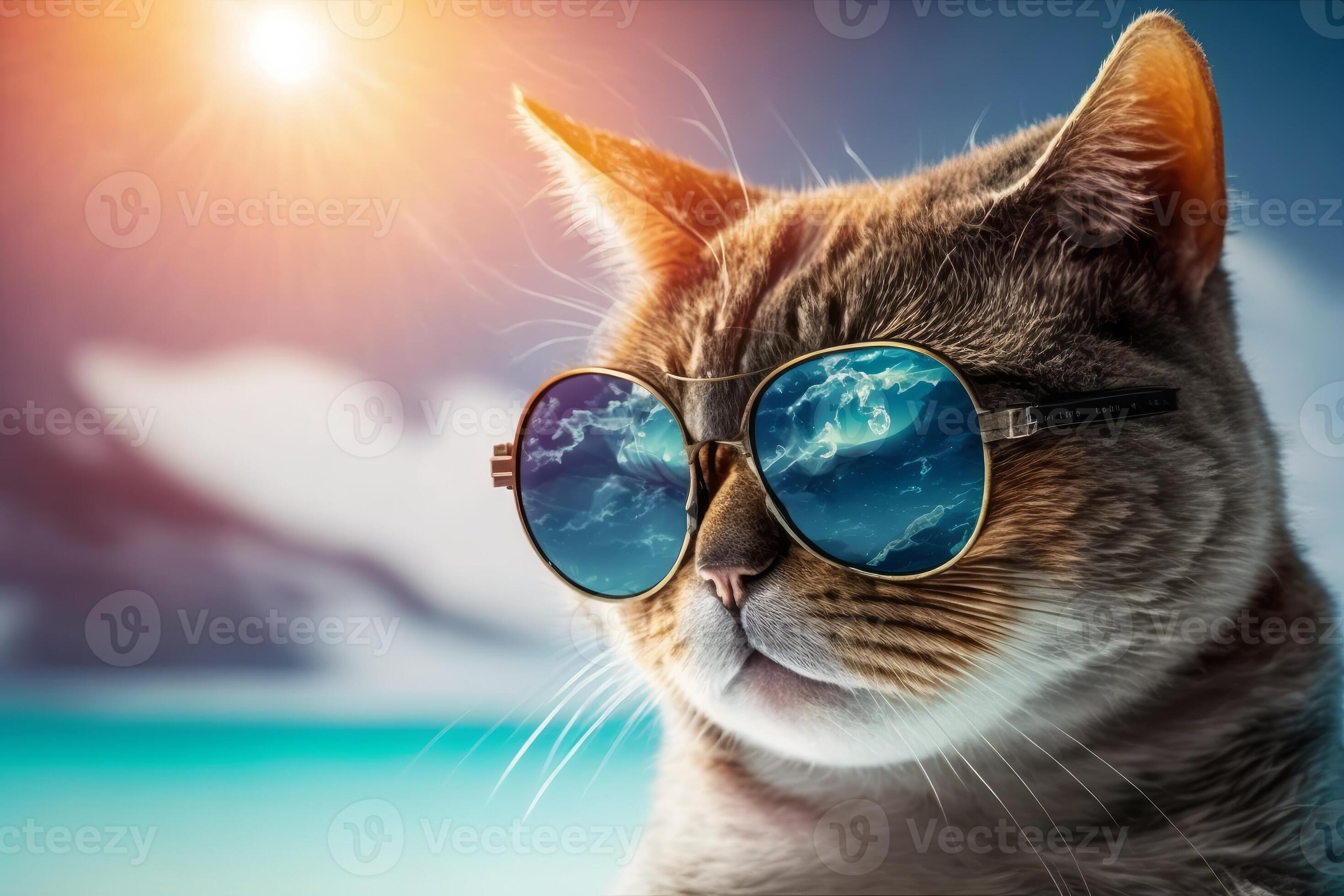Cool cat with glasses hotsell