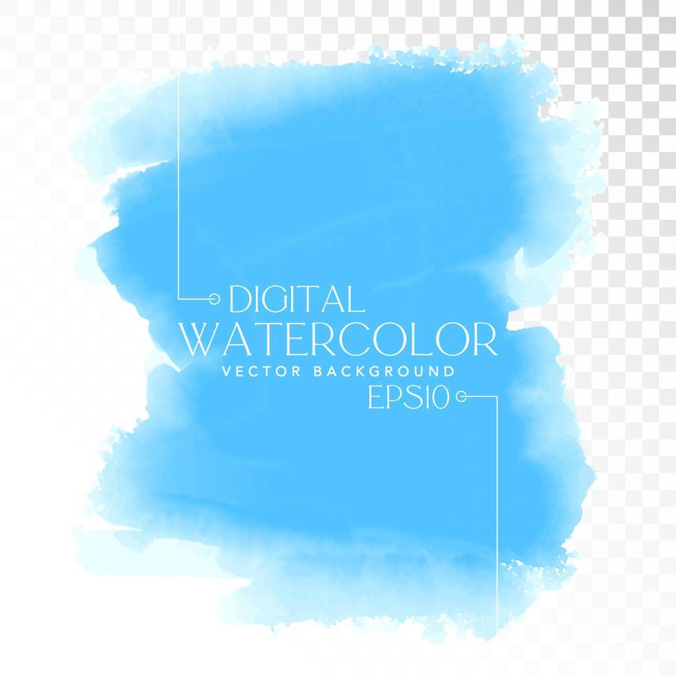 Vector digital watercolor brush stain. Colorful painted stroke for backdrop. Artistic painted background.