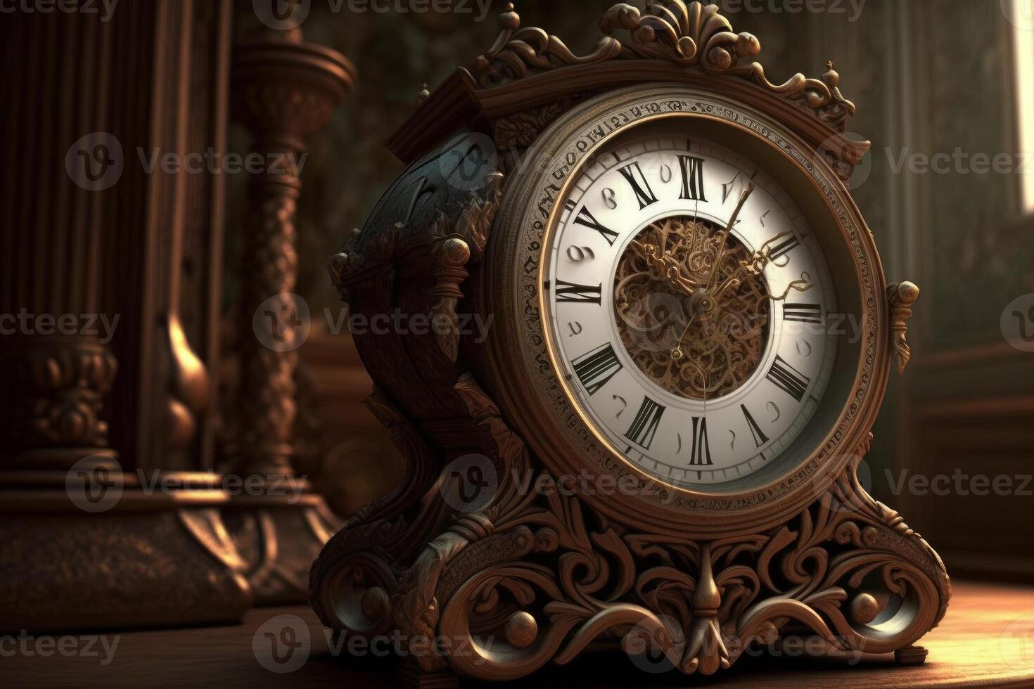 clock image small clock in a house photo