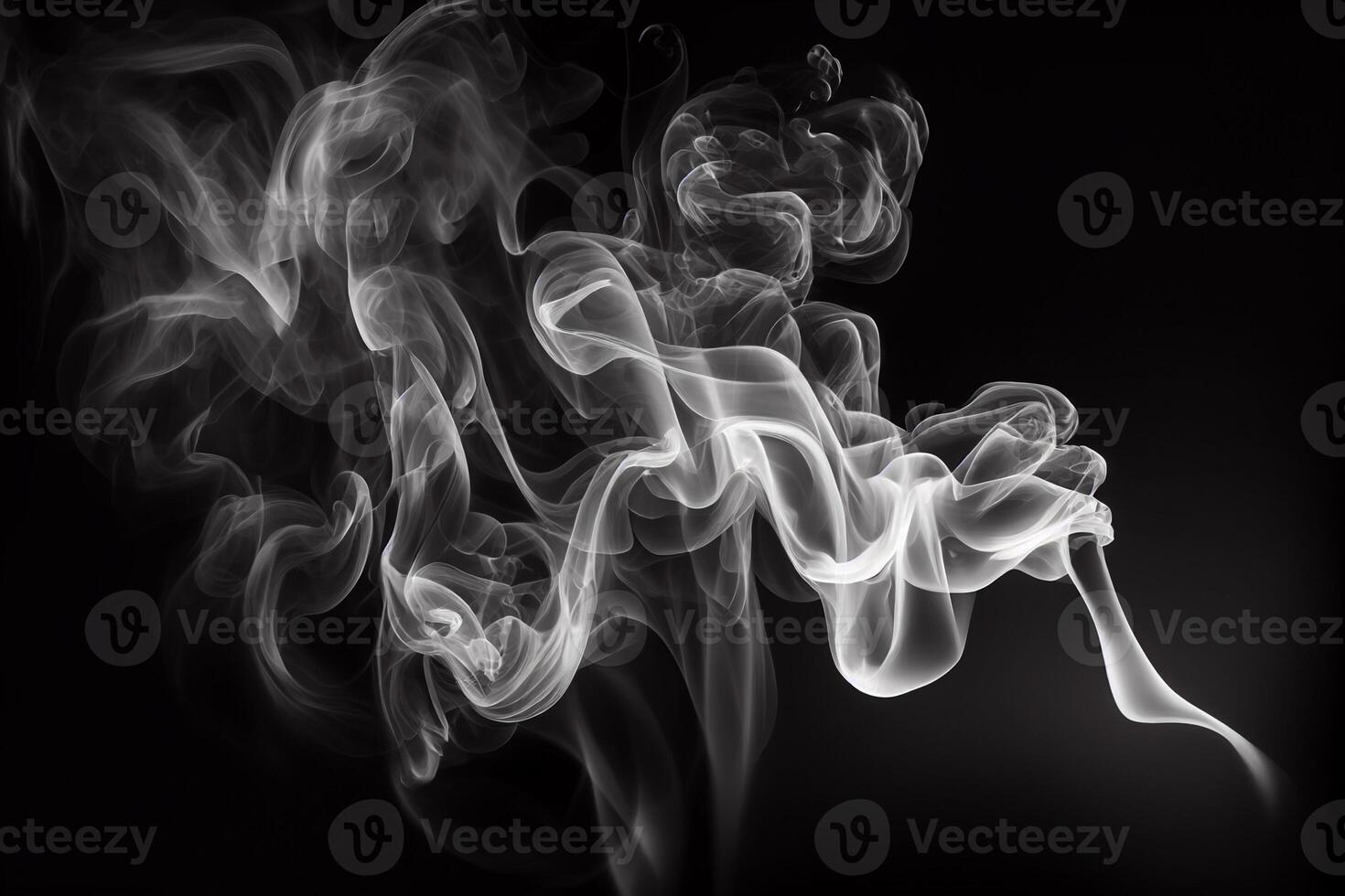 Abstract smoke moves on a black background. Design element. Abstract texture. photo