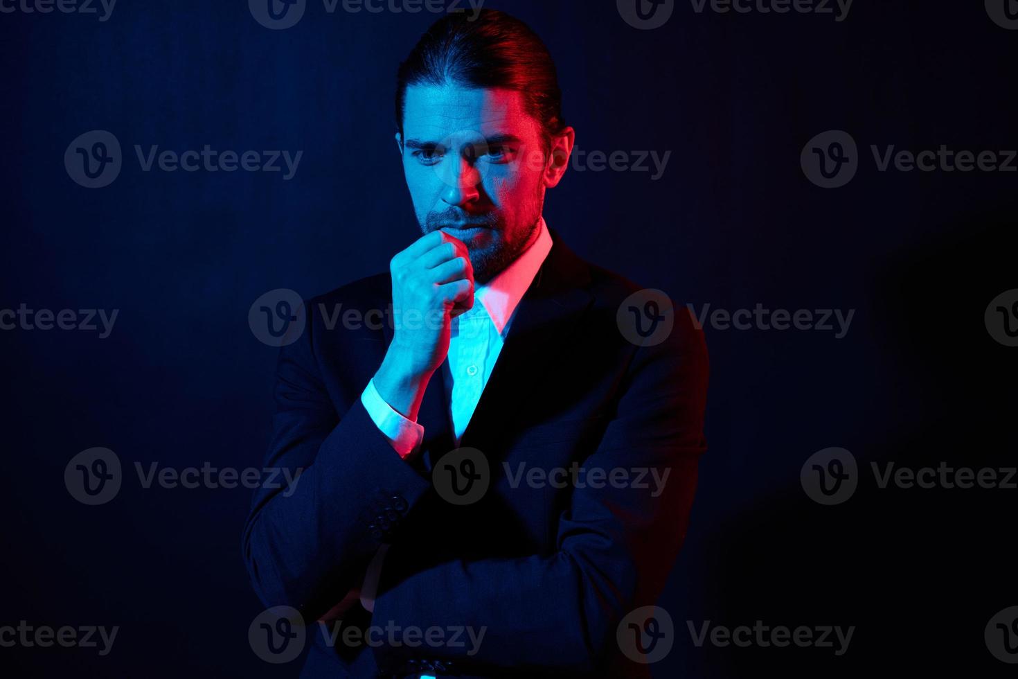 businessmen in a jacket posing self confidence lifestyle model photo