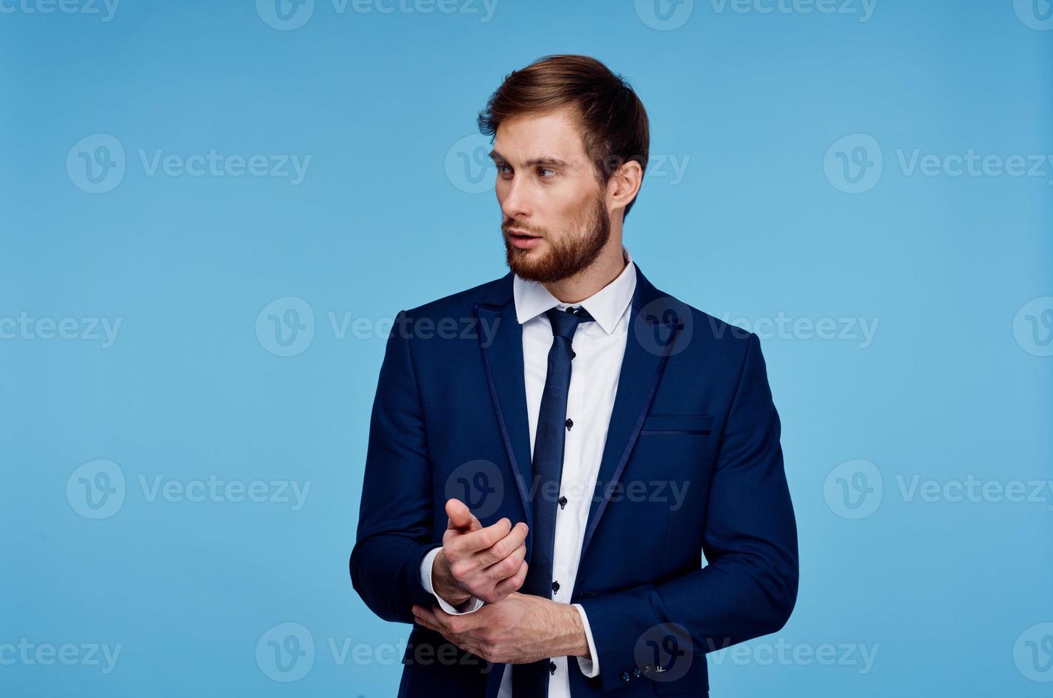 business man in suit self-confidence official fashion photo
