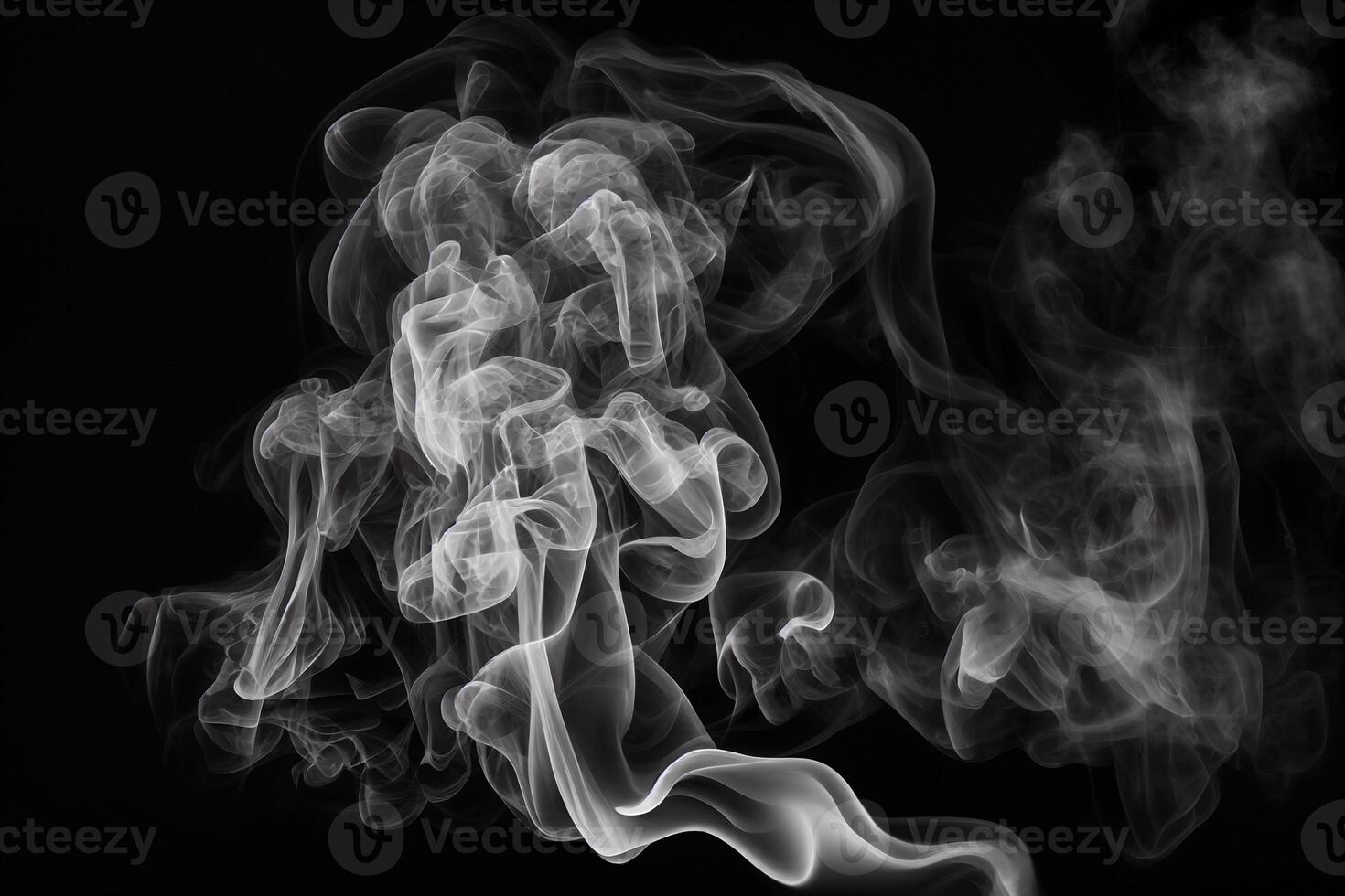 Abstract smoke moves on a black background. Design element. Abstract texture. photo