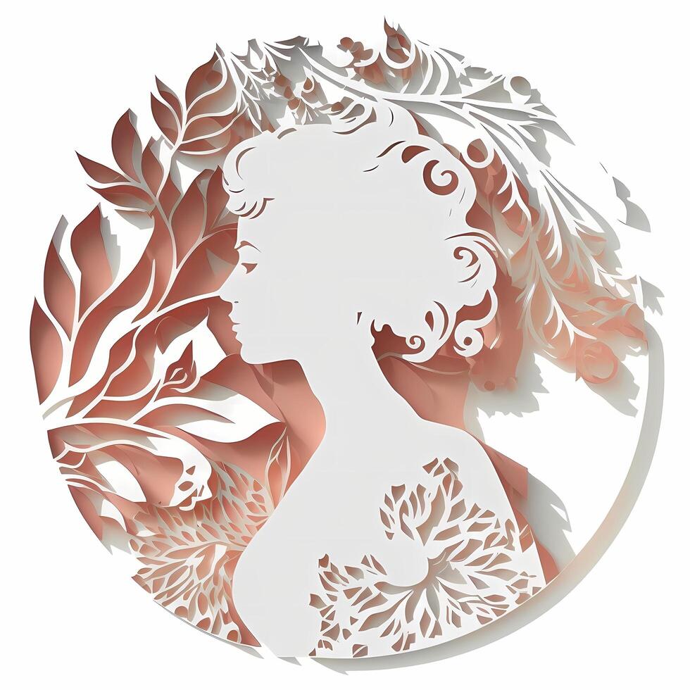 beauty woman wallpaper paper cut style photo