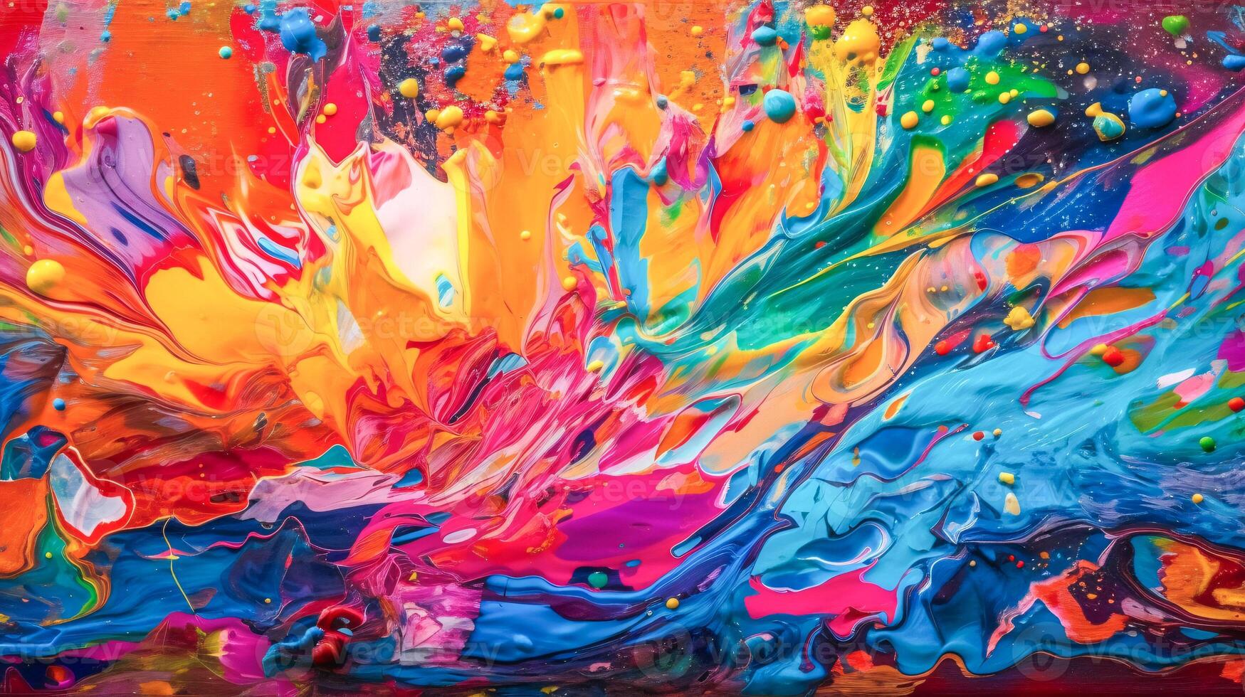 Abstract acrylic hand painted background photo