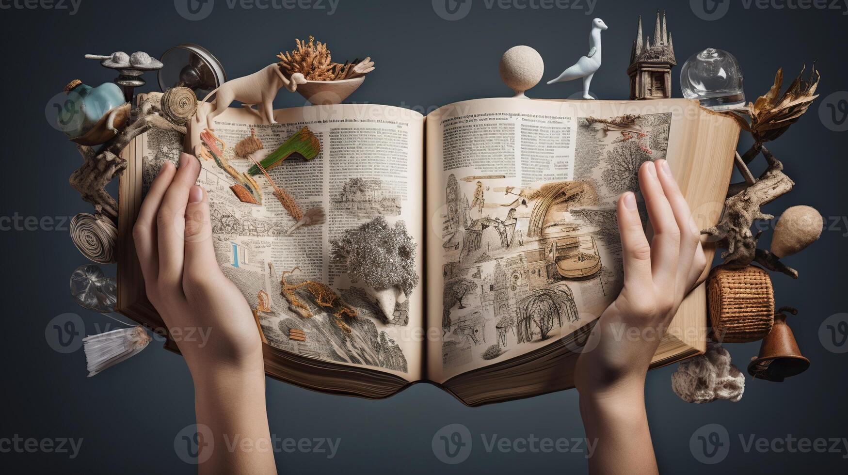 creativo foto manipulación mundo libro día - generativo ai