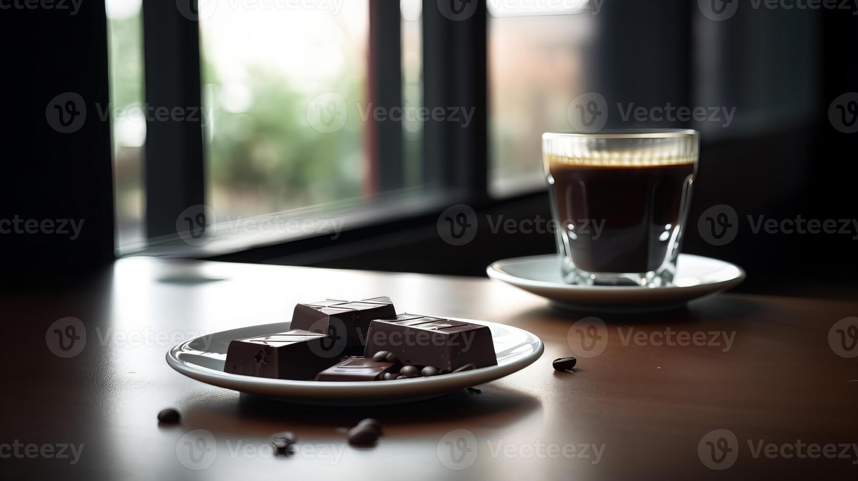 Photo of caffee and chocolate, In a distance, Minimalis -
