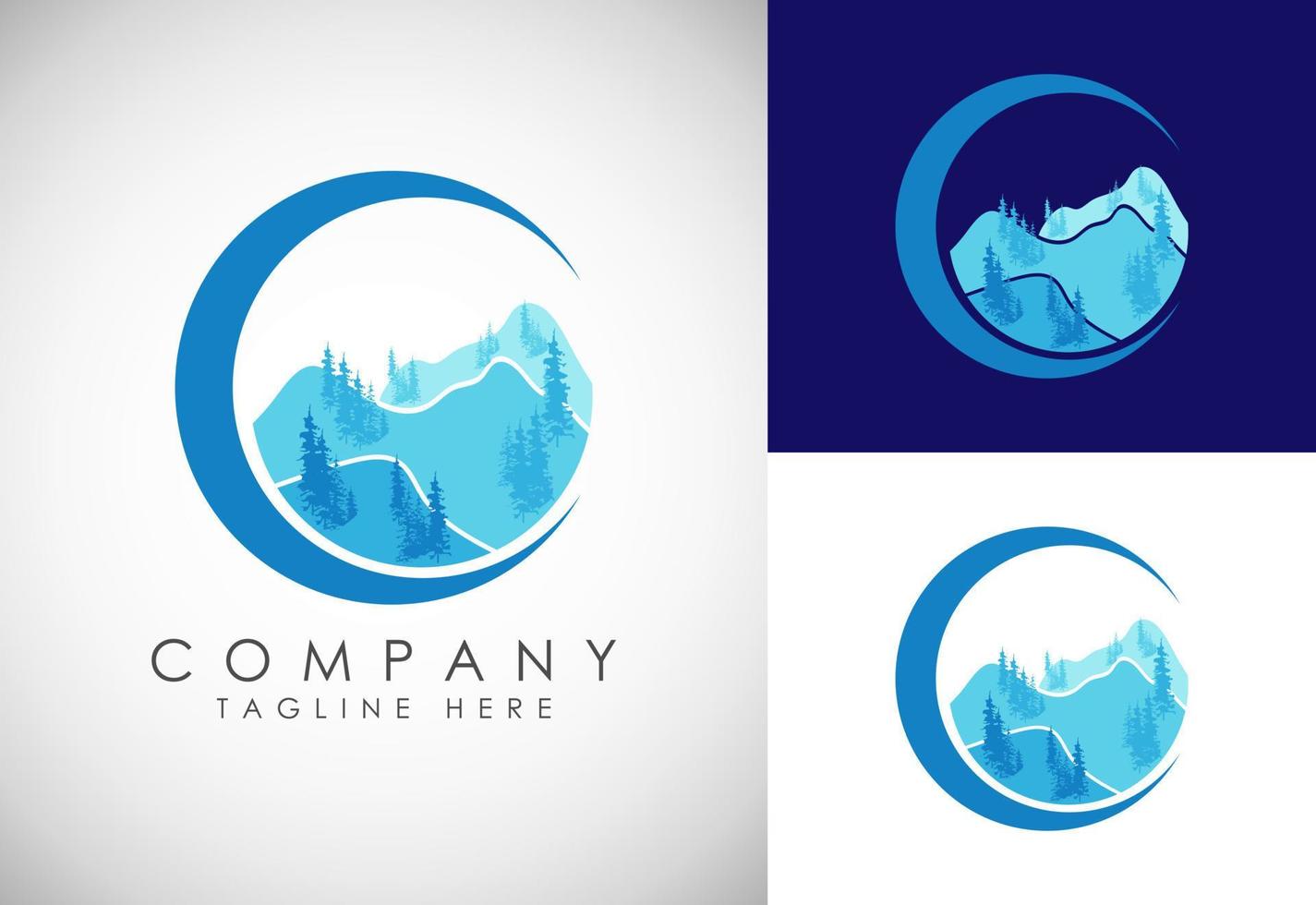 Mountain Logo. Mountain peak summit logo design. Outdoor hiking adventure icon. Vector illustration.