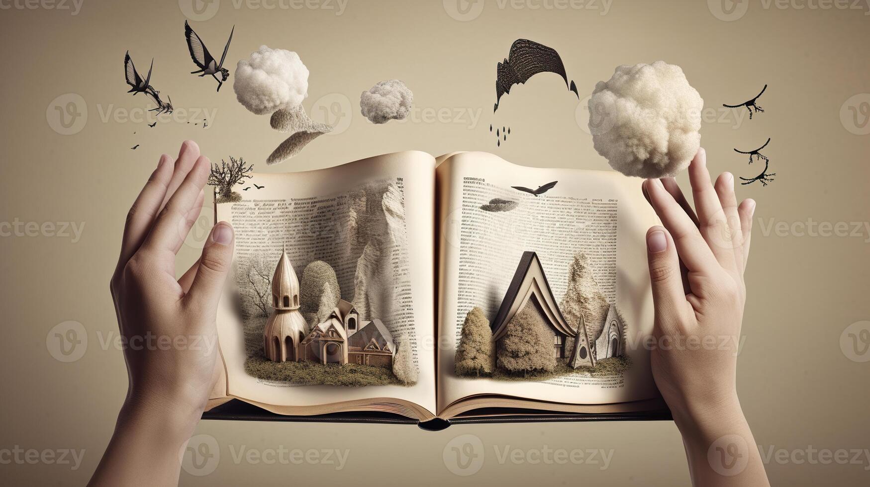 creativo foto manipulación mundo libro día - generativo ai