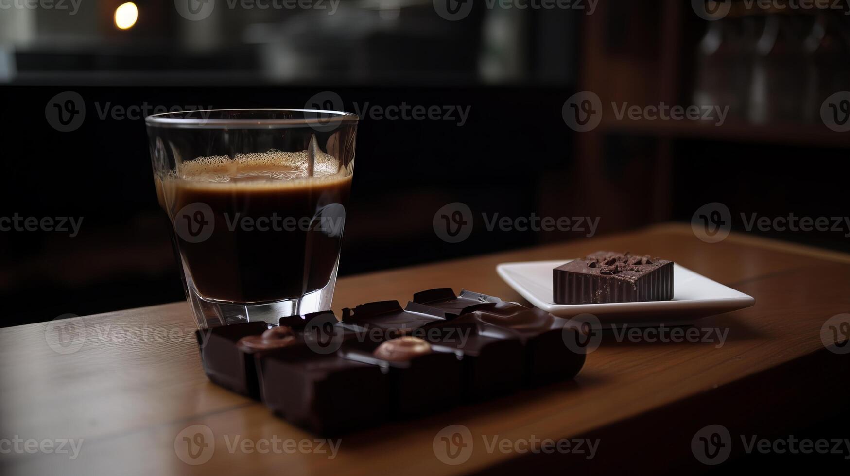 Photo of caffee and chocolate, In a distance, Minimalis -