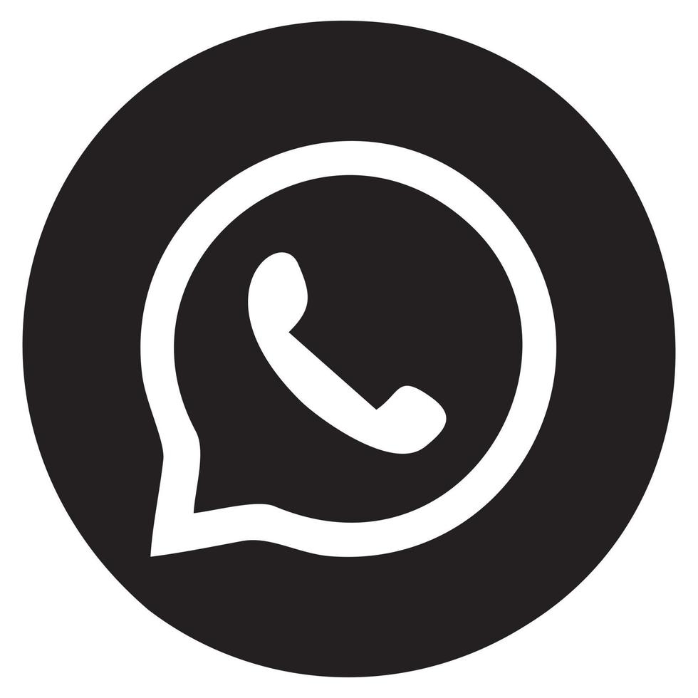 icon media social whatsApp vector
