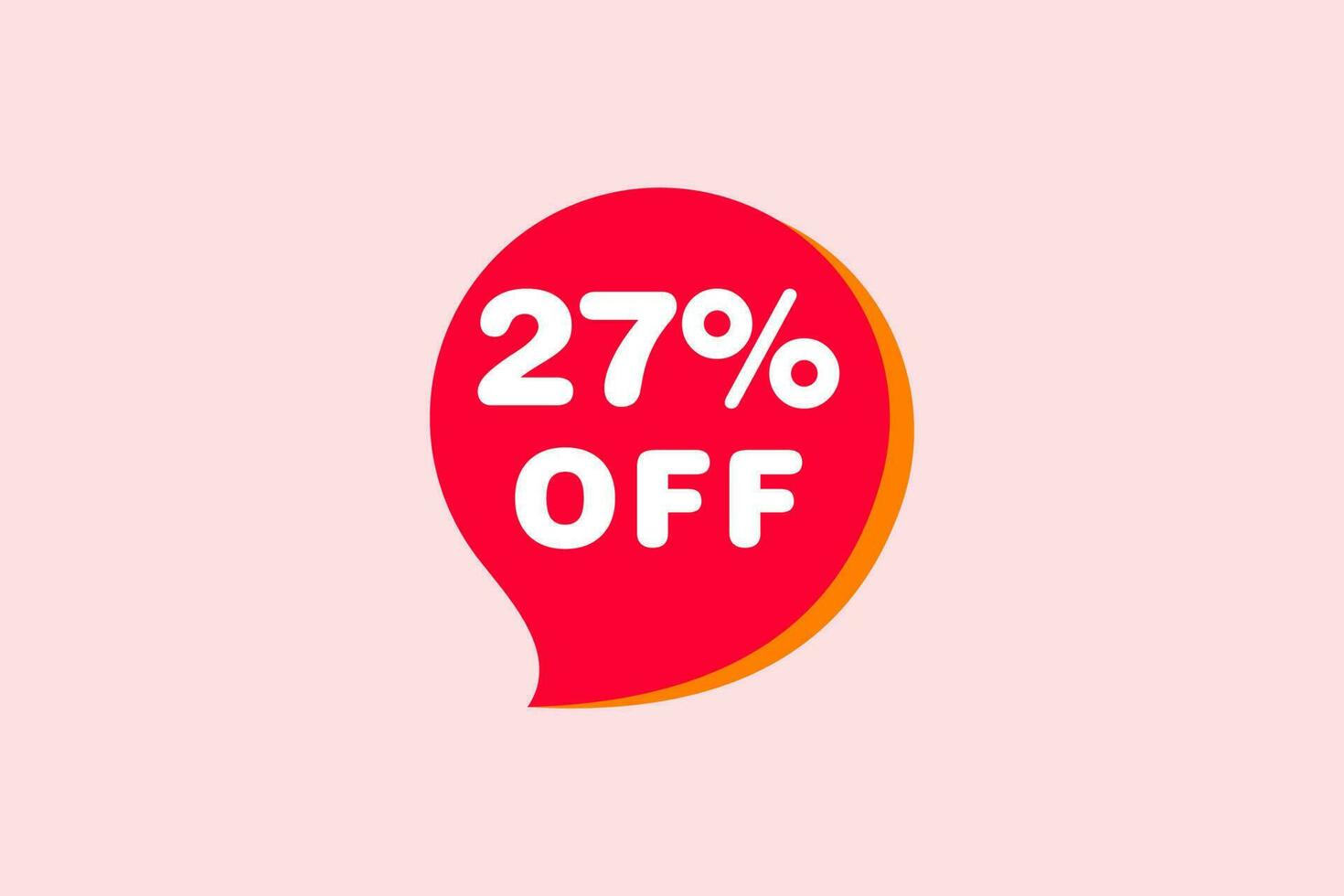 27 percent Sale and discount labels. price off tag icon flat design. vector