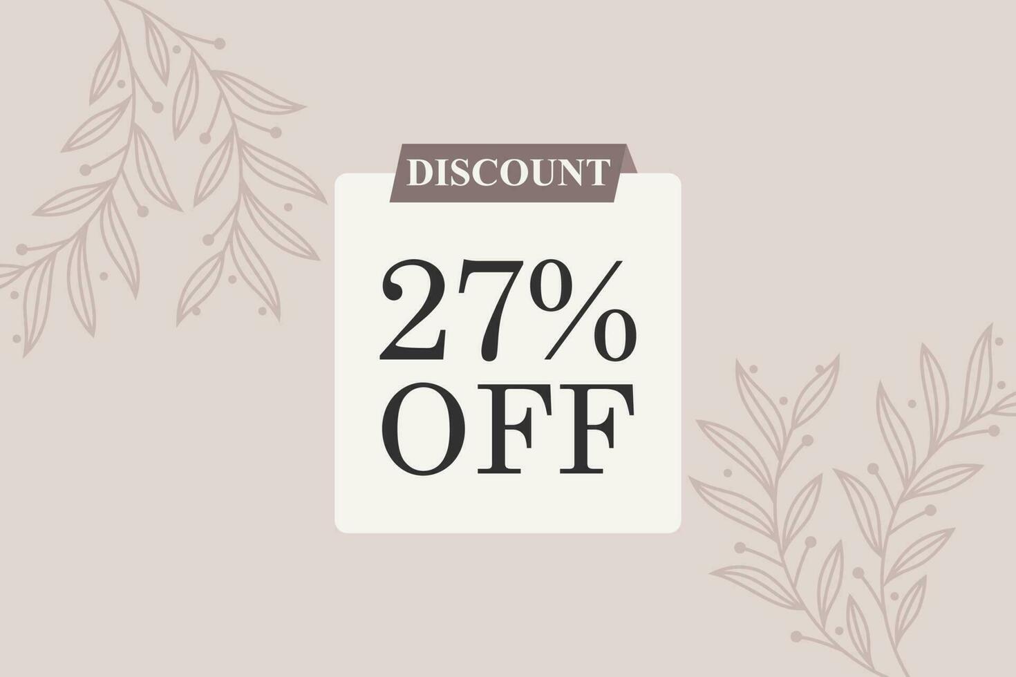 27 percent Sale and discount labels. price off tag icon flat design. vector