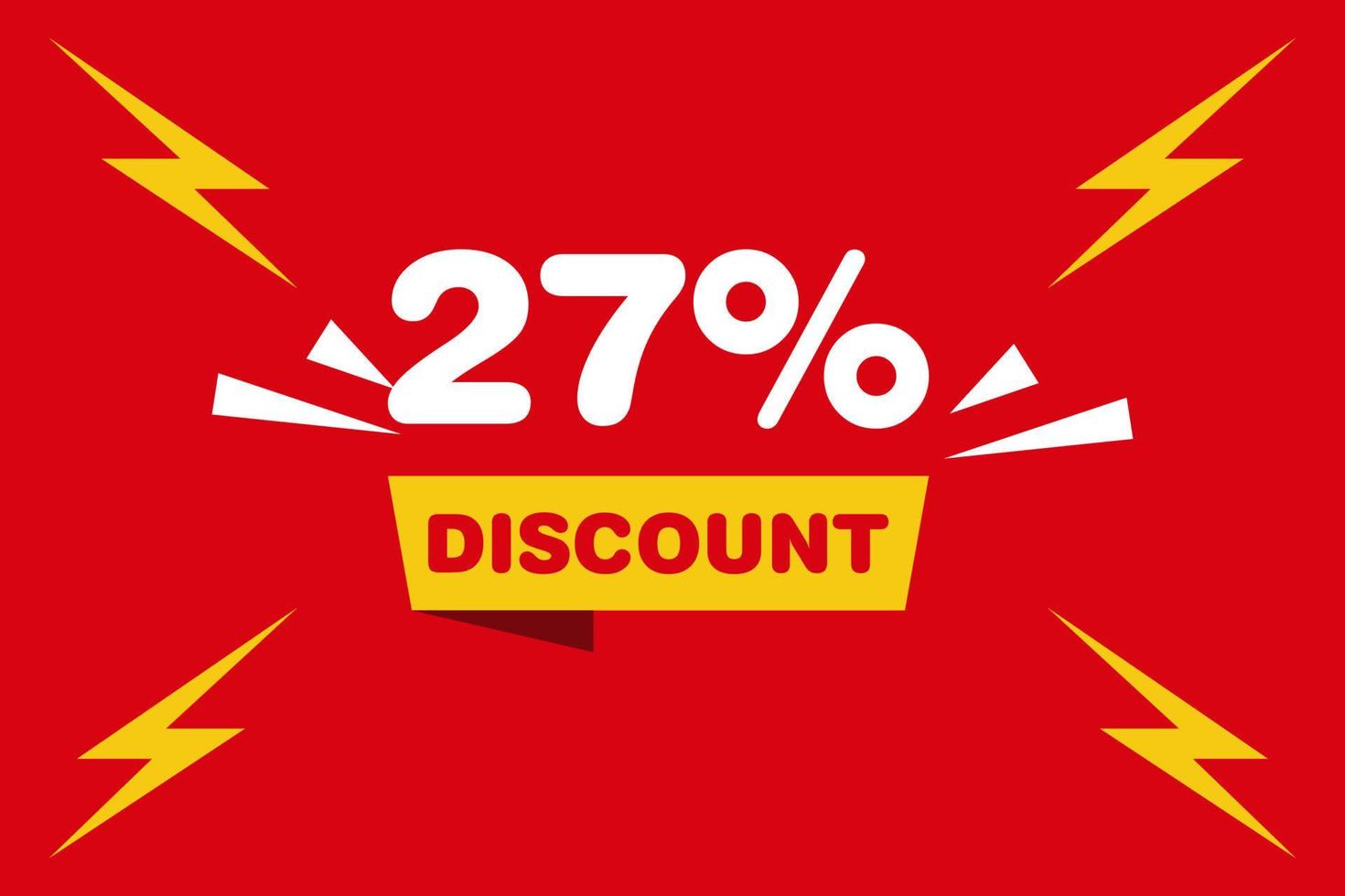 27 percent Sale and discount labels. price off tag icon flat design. vector