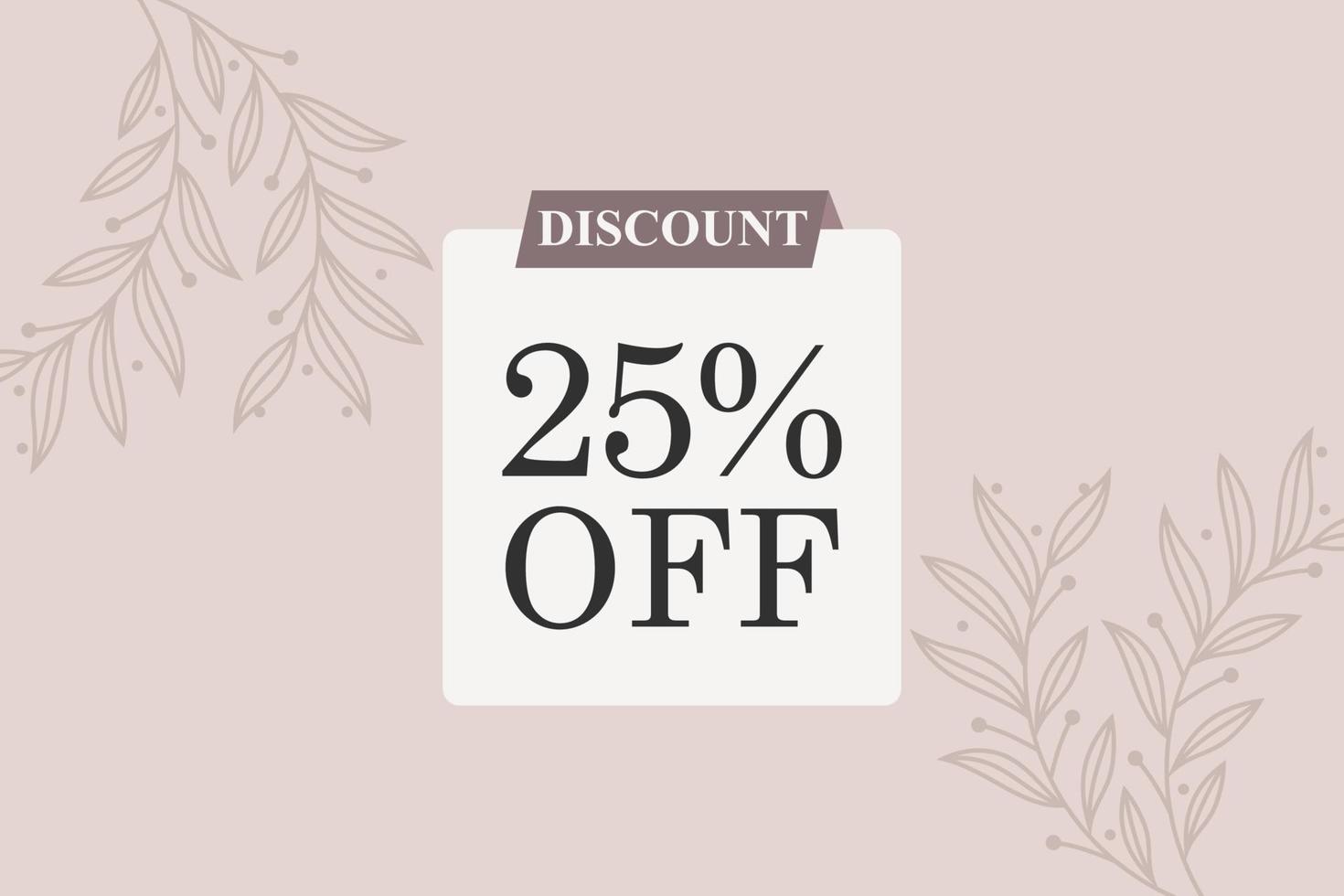 25 percent Sale and discount labels. price off tag icon flat design. vector