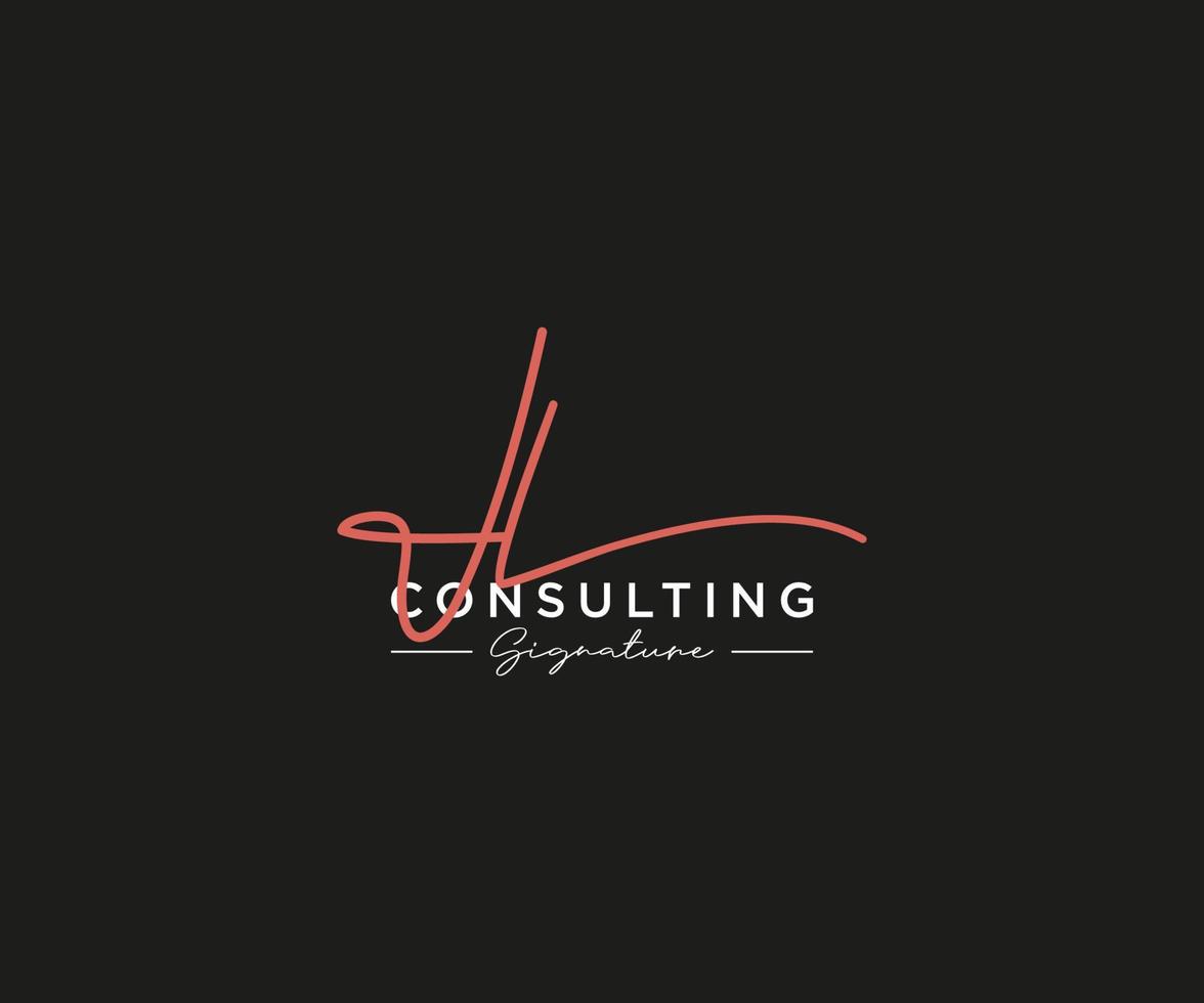 Initial JL signature logo collection template vector. Hand drawn Calligraphy lettering Vector illustration.