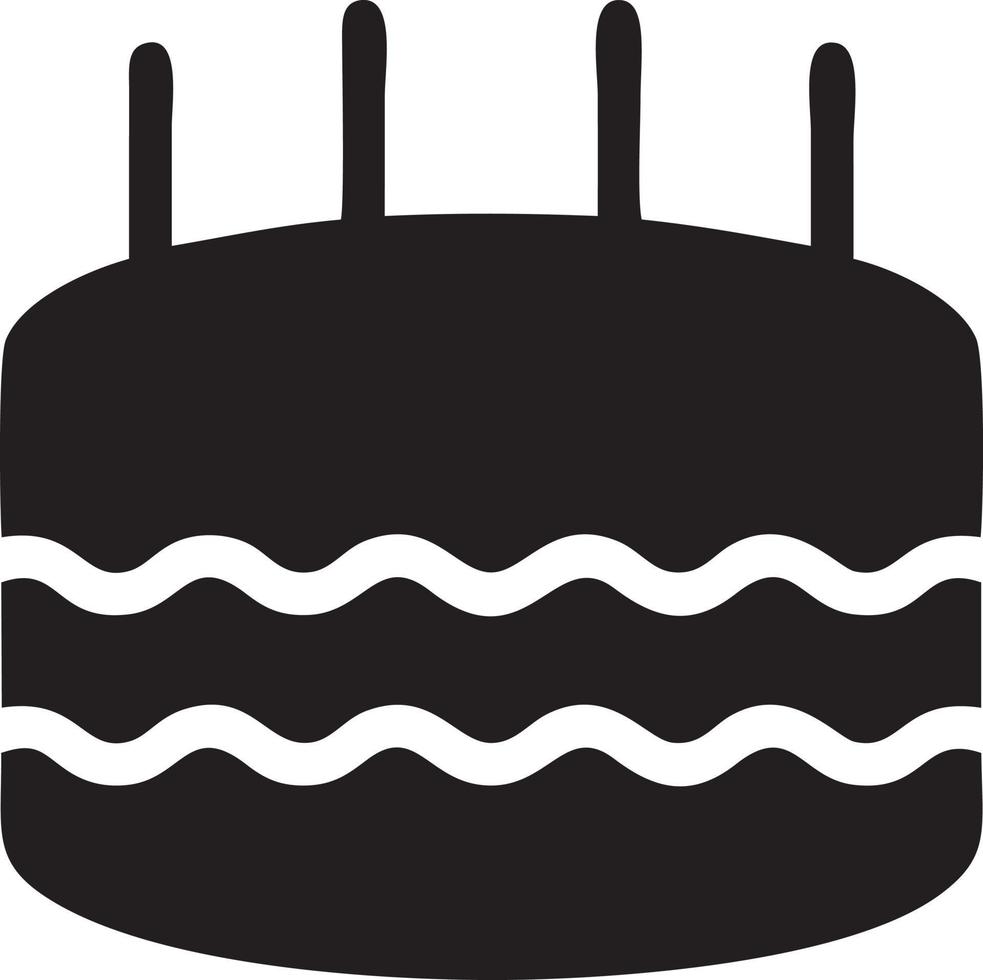 Cake icon symbol vector image. Illustration of the bakery birthday isolated design image. EPS 10