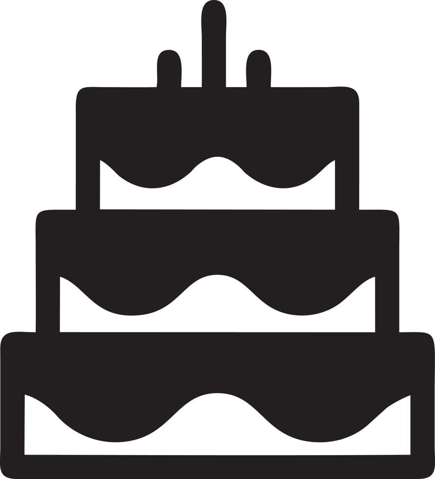 Cake icon symbol vector image. Illustration of the bakery birthday isolated design image. EPS 10