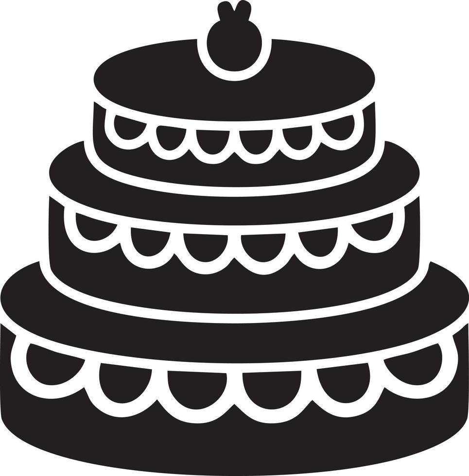 Cake icon symbol vector image. Illustration of the bakery birthday isolated design image. EPS 10