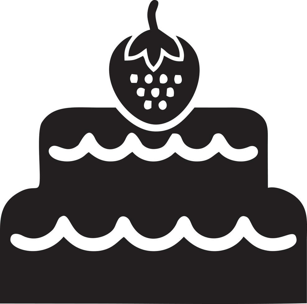 Cake icon symbol vector image. Illustration of the bakery birthday isolated design image. EPS 10