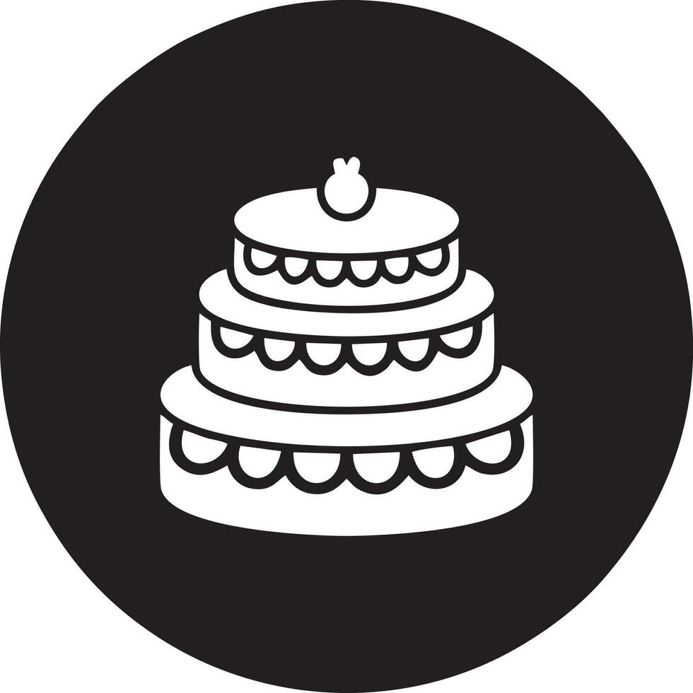 Cake icon symbol vector image. Illustration of the bakery birthday isolated design image. EPS 10