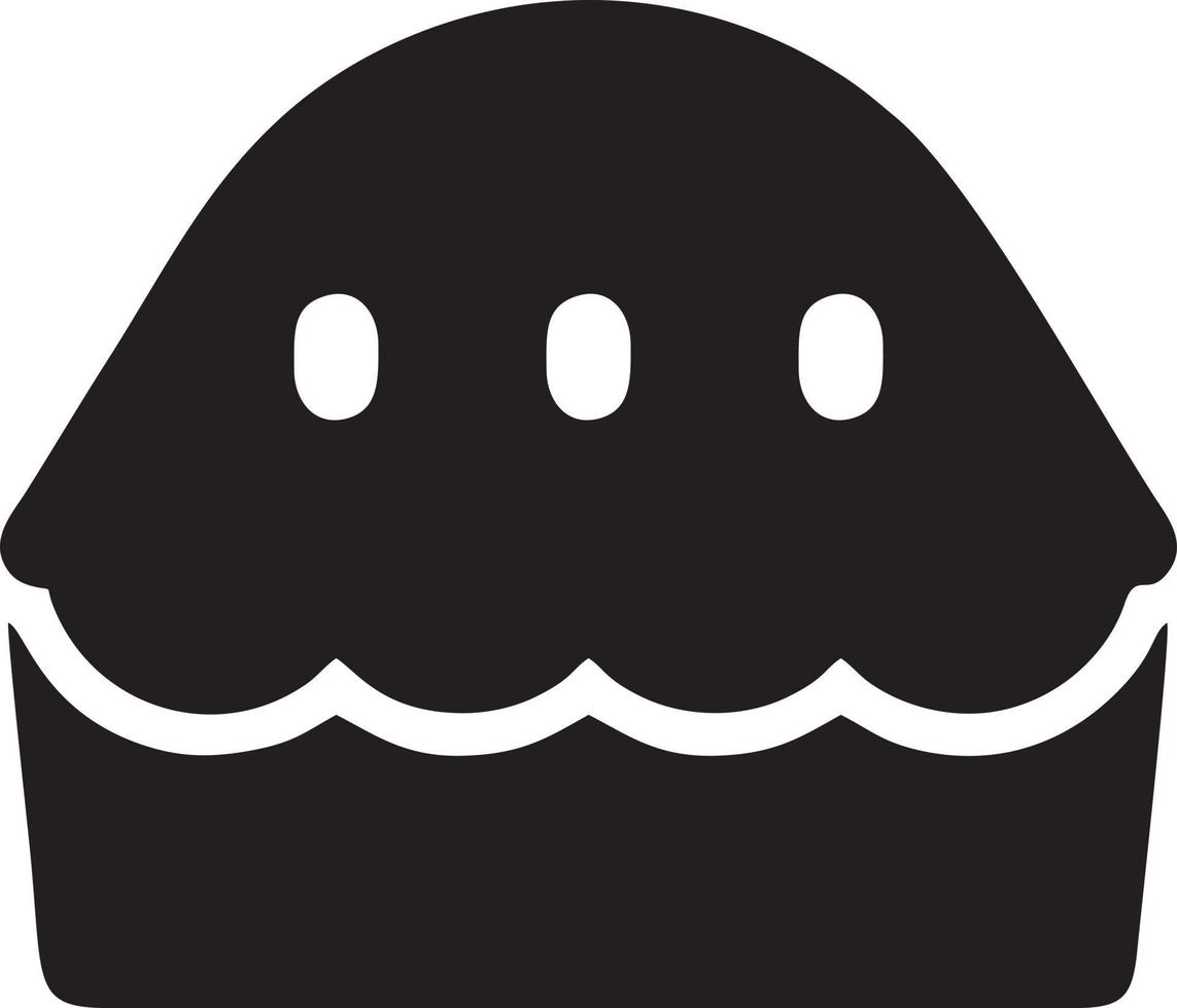 Cake icon symbol vector image. Illustration of the bakery birthday isolated design image. EPS 10