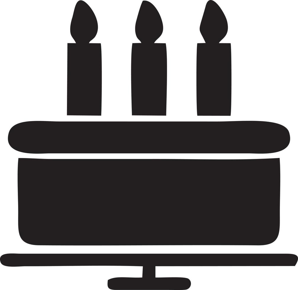 Cake icon symbol vector image. Illustration of the bakery birthday isolated design image. EPS 10
