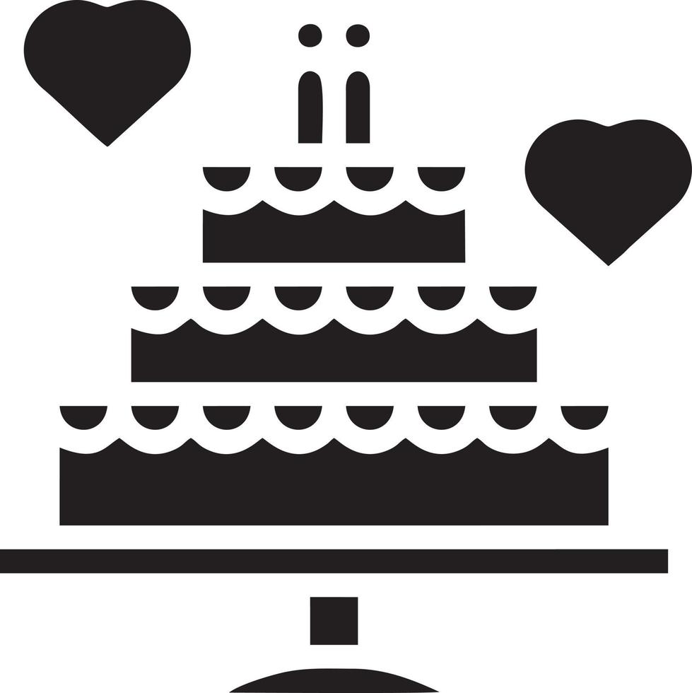 Cake icon symbol vector image. Illustration of the bakery birthday isolated design image. EPS 10