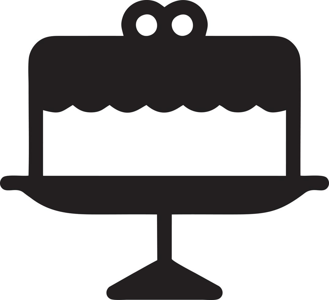 Cake icon symbol vector image. Illustration of the bakery birthday isolated design image. EPS 10