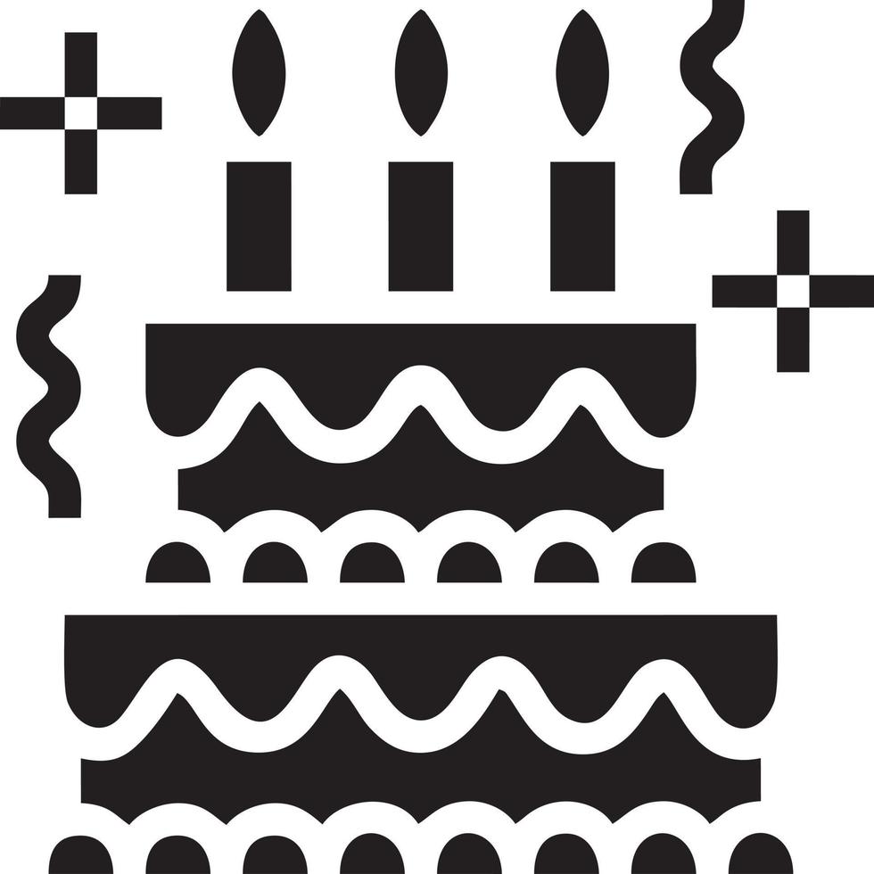 Cake icon symbol vector image. Illustration of the bakery birthday isolated design image. EPS 10