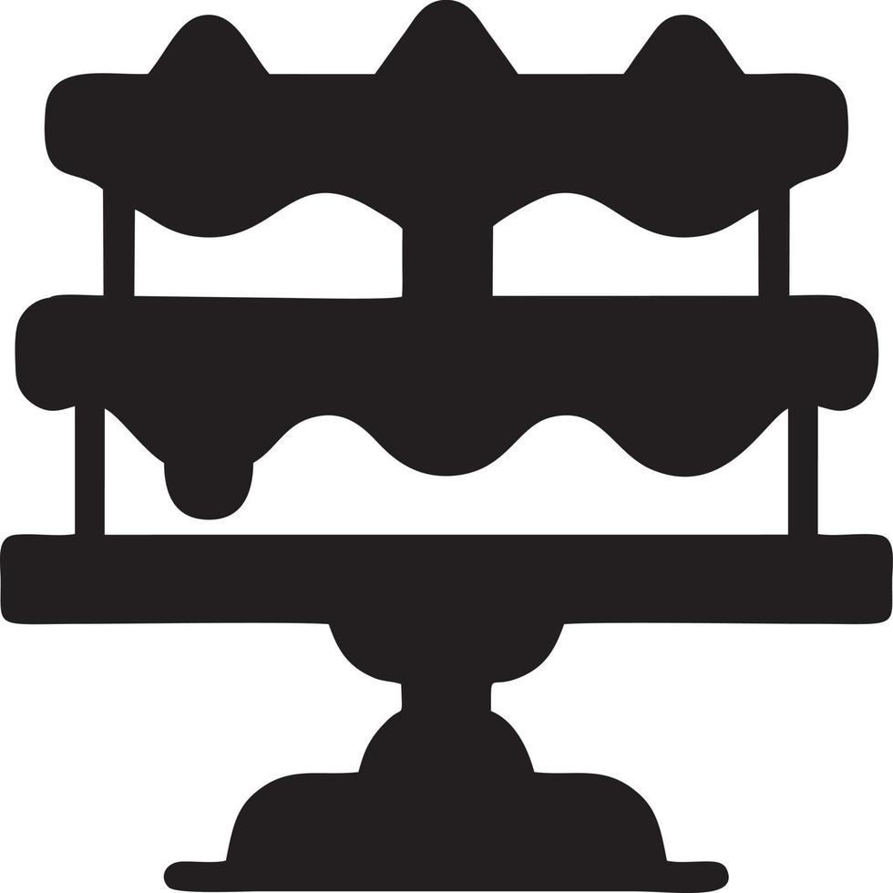 Cake icon symbol vector image. Illustration of the bakery birthday isolated design image. EPS 10