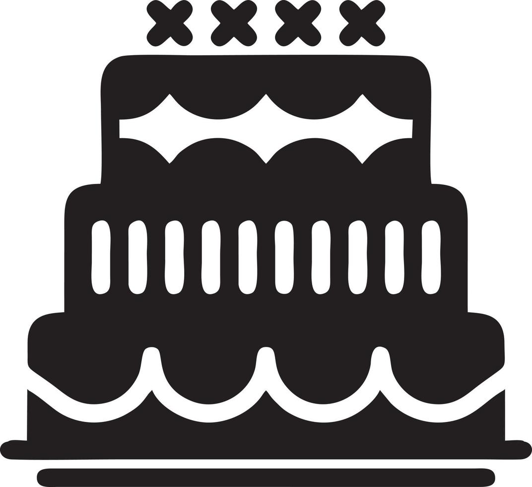 Cake icon symbol vector image. Illustration of the bakery birthday isolated design image. EPS 10