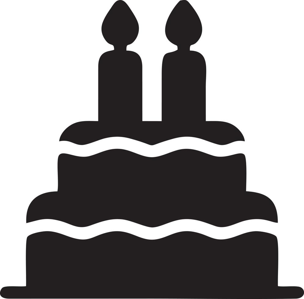 Cake icon symbol vector image. Illustration of the bakery birthday isolated design image. EPS 10