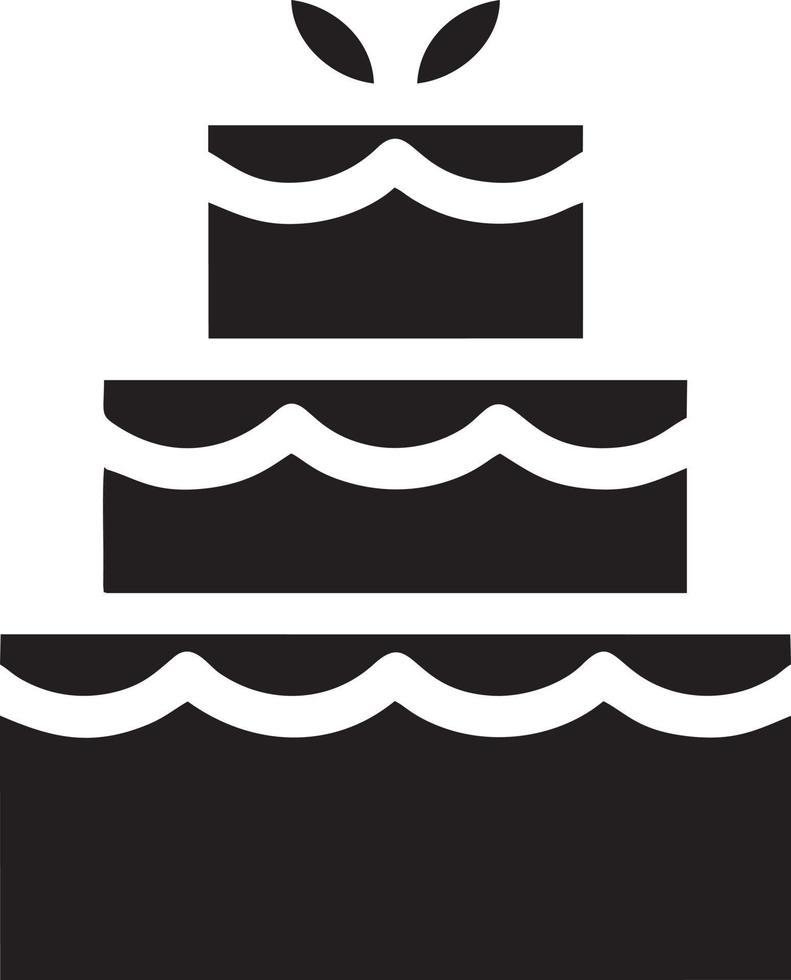 Cake icon symbol vector image. Illustration of the bakery birthday isolated design image. EPS 10