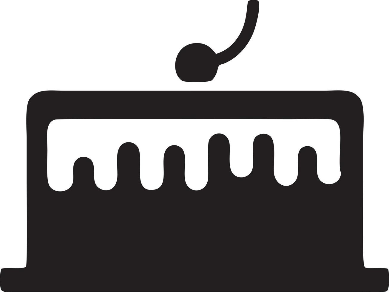 Cake icon symbol vector image. Illustration of the bakery birthday isolated design image. EPS 10