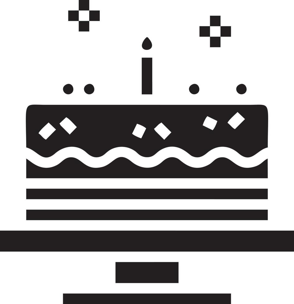 Cake icon symbol vector image. Illustration of the bakery birthday isolated design image. EPS 10