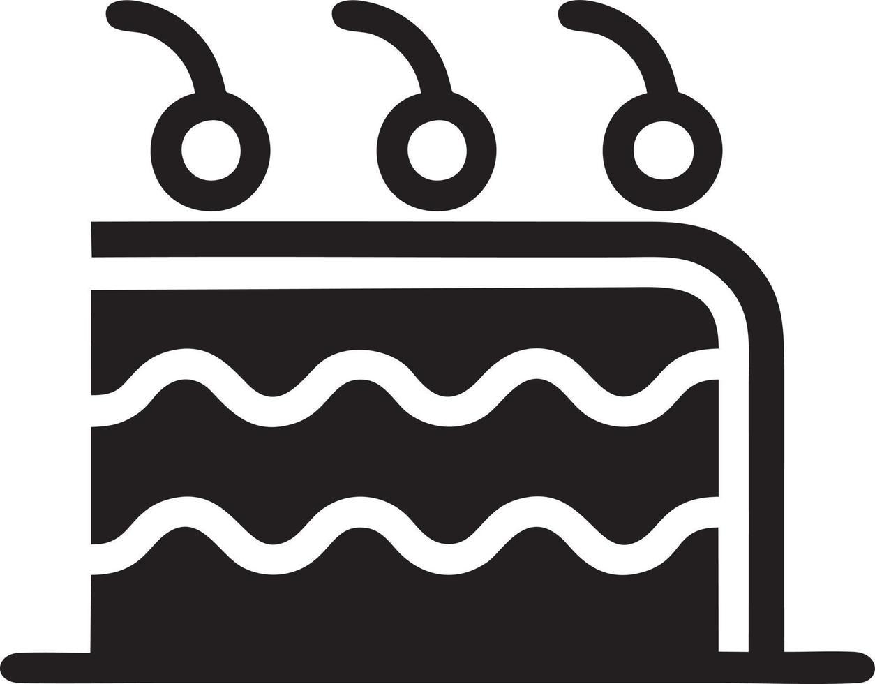 Cake icon symbol vector image. Illustration of the bakery birthday isolated design image. EPS 10