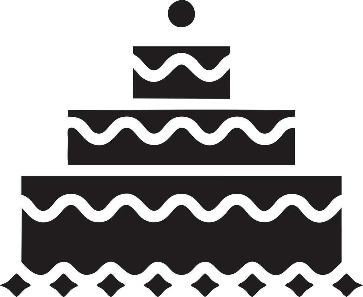 Cake icon symbol vector image. Illustration of the bakery birthday isolated design image. EPS 10