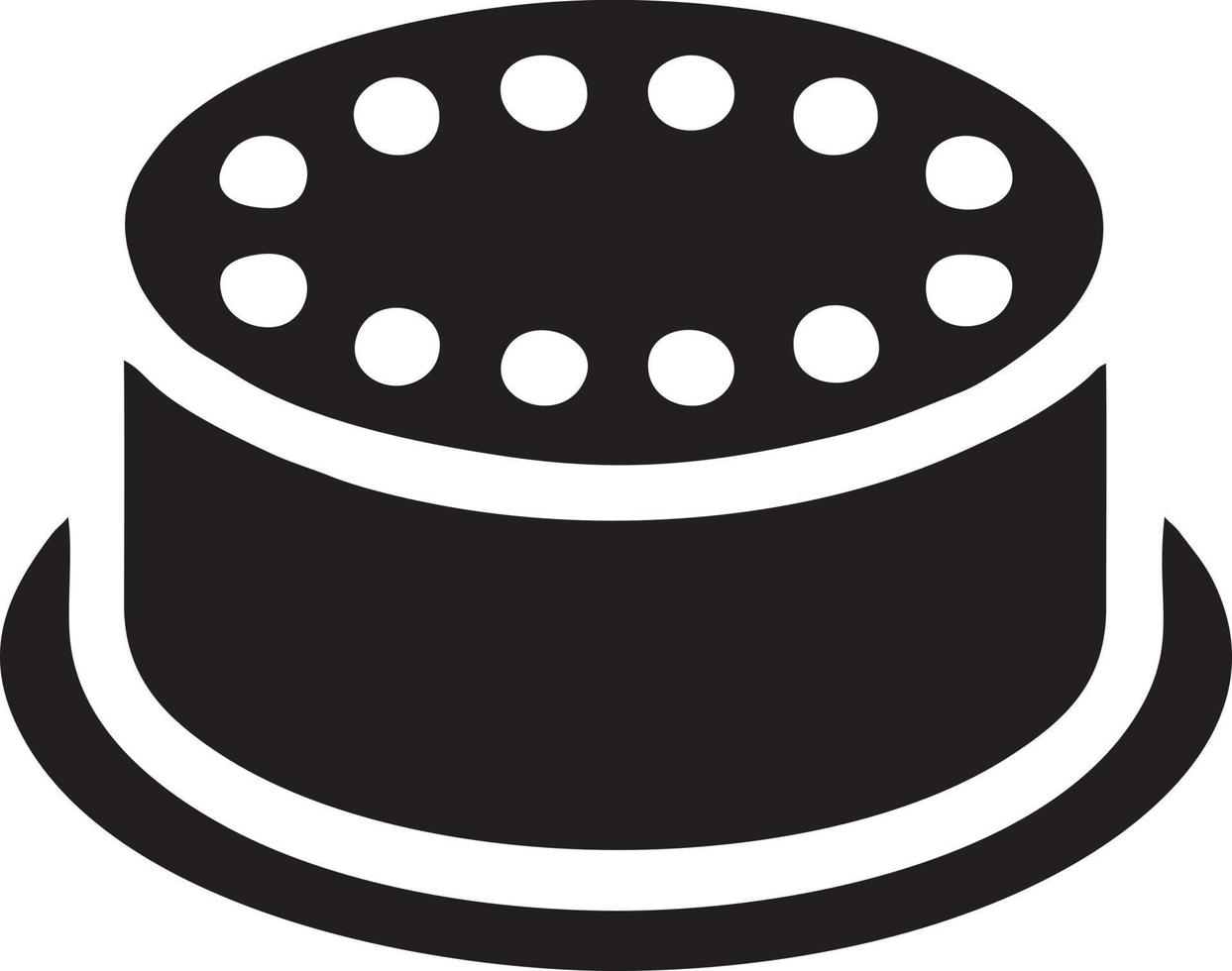 Cake icon symbol vector image. Illustration of the bakery birthday isolated design image. EPS 10