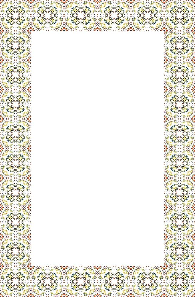 Islamic Rectangle frame geometric pattern ornament with isolated background for greeting cards , banner, poster, and invitation wedding , certificate. vector