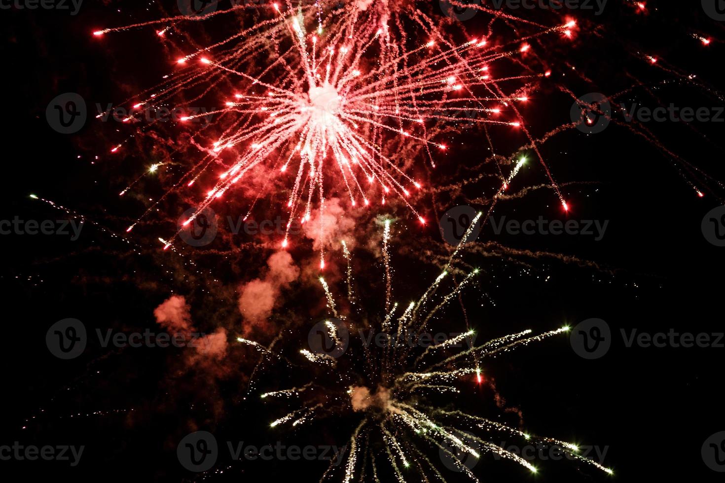 Fireworks in the night sky. photo