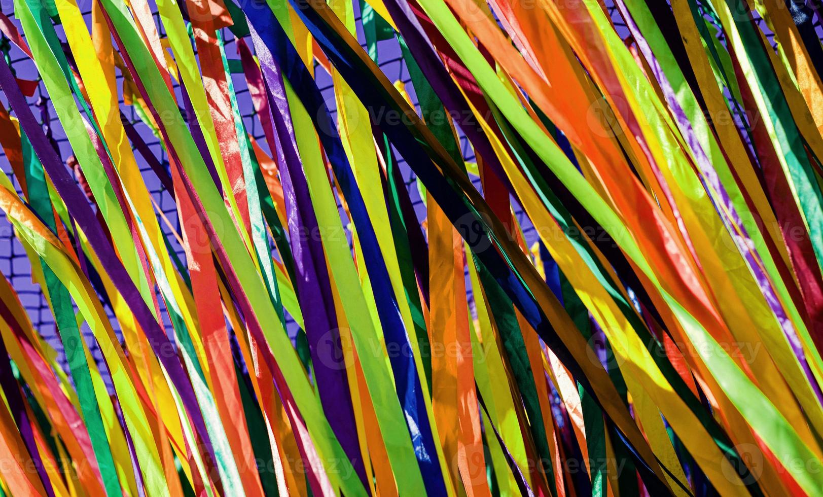 multicolored satin ribbons photo