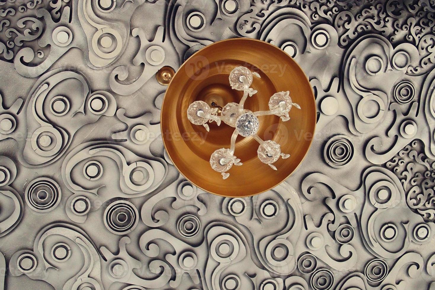 elegant abstract background decoration in circles in silver photo