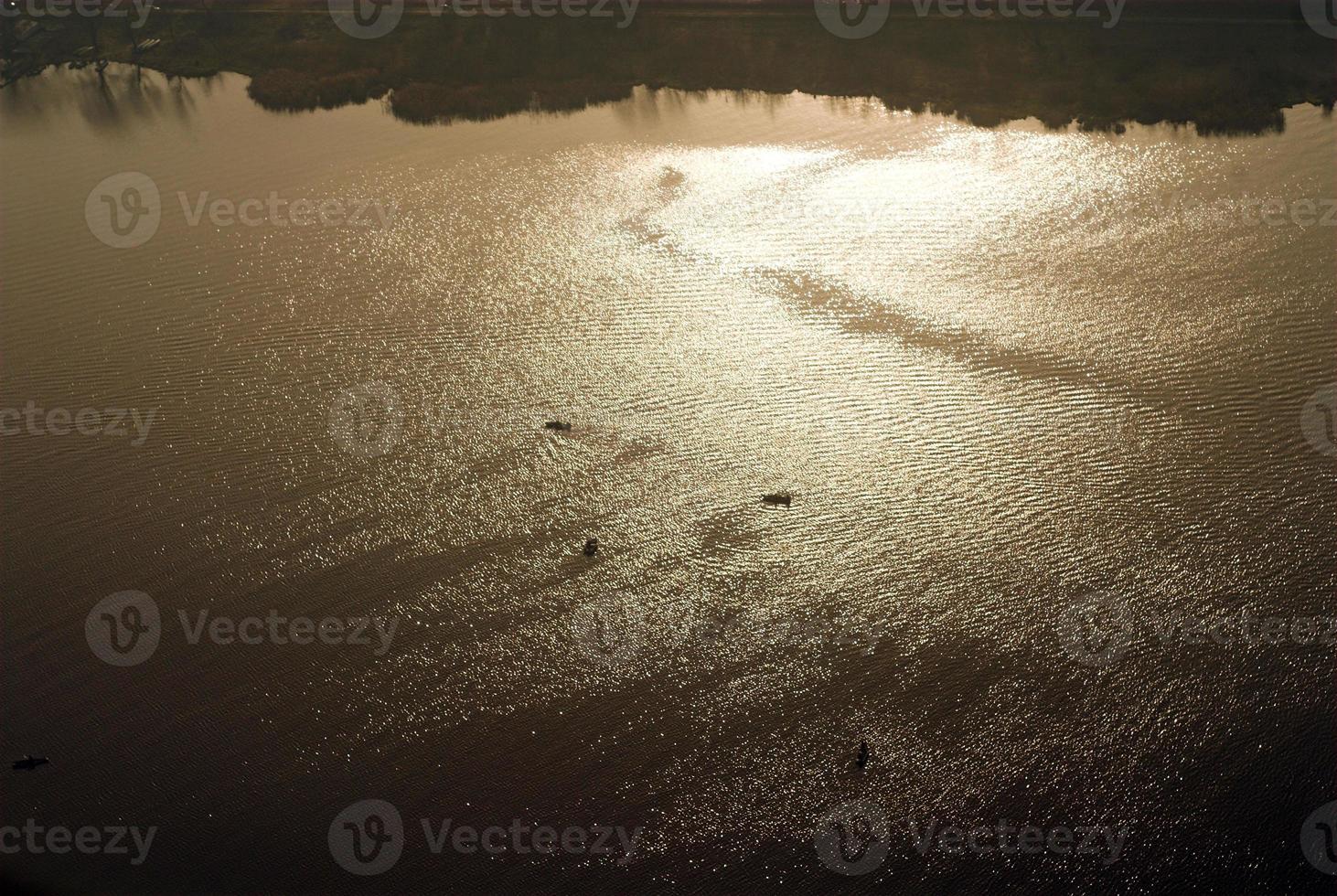 interesting landscape from the window of low-flying planes on the Vistula River in Poland near Warsaw Europe photo