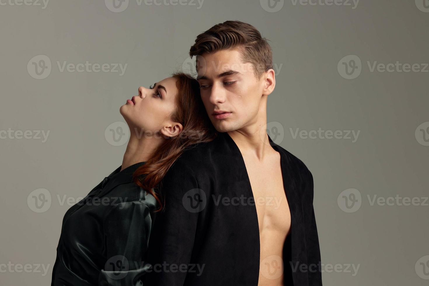 young couple standing next to luxury romance passion and sensuality photo