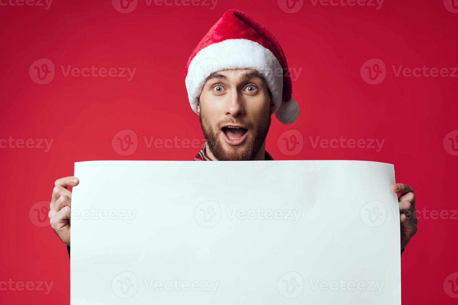 emotional man in New Year's clothes advertising copy space studio posing photo
