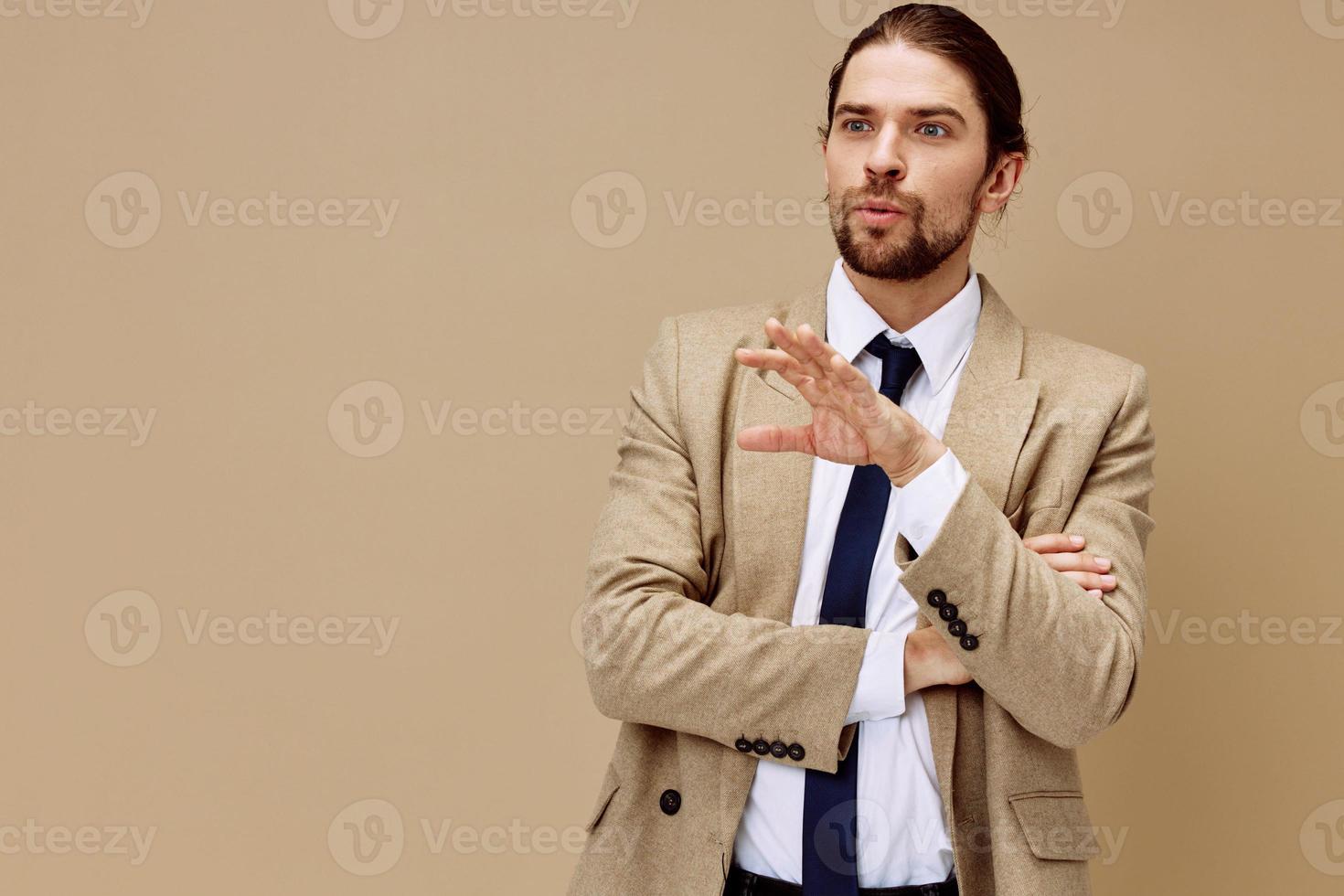 businessman in a suit with a tie posing lifestyle model photo