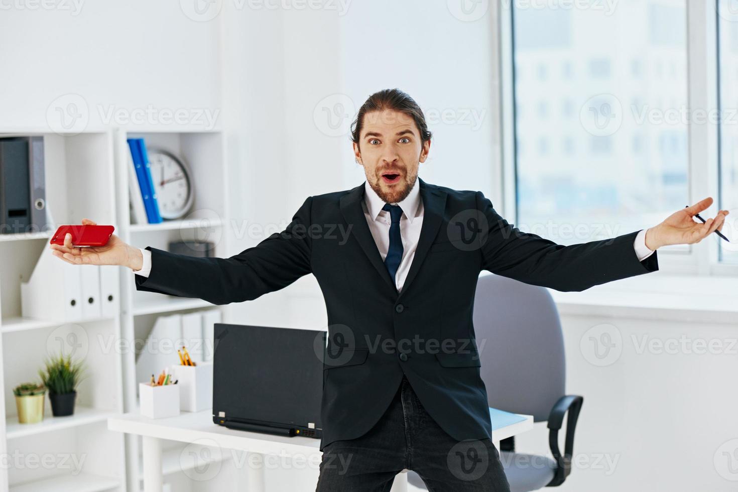 man in a suit official documents work office lifestyle photo